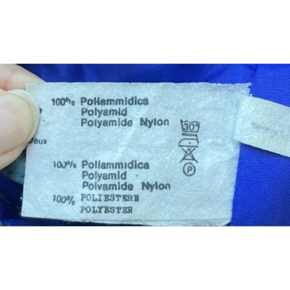 Vintage Womens Hell is for Heroes Ski Jumpsuit Size M Retro Nylon Shiny Y2K Blue - Picture 13 of 13